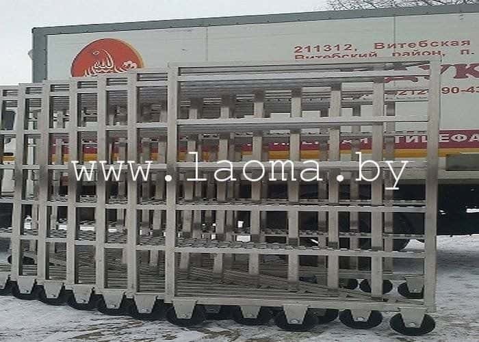контейнеры для копчения  колбас рыбы Z , H с полками, вешала