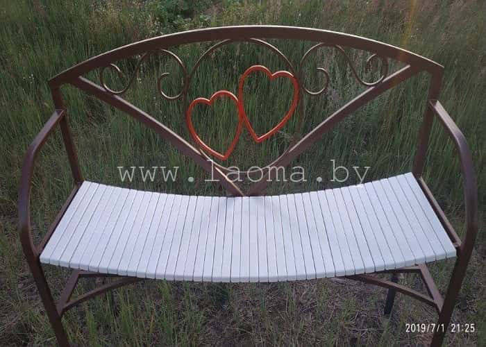 скамейка металлическая для дома дачи 