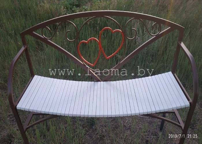 скамейка металлическая для дома дачи 